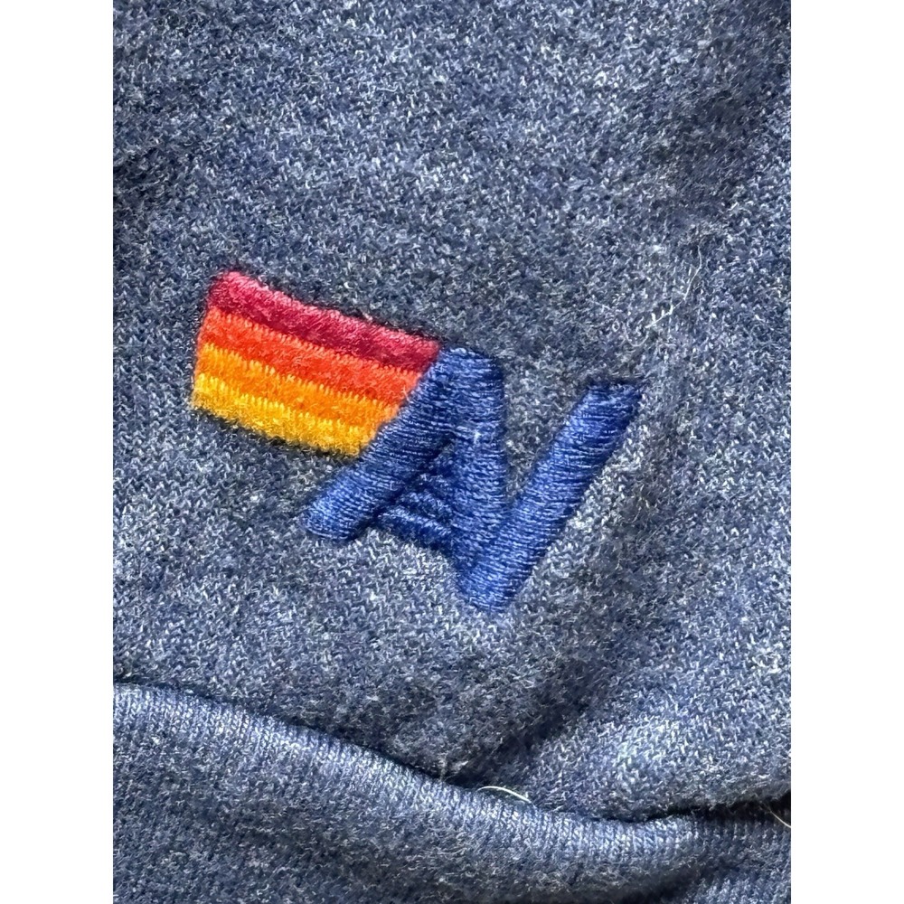 Aviator Nation Daydream Sweatshirt Women Large Blue Pullover Rainbow Relaxed Fit - Picture 2 of 4